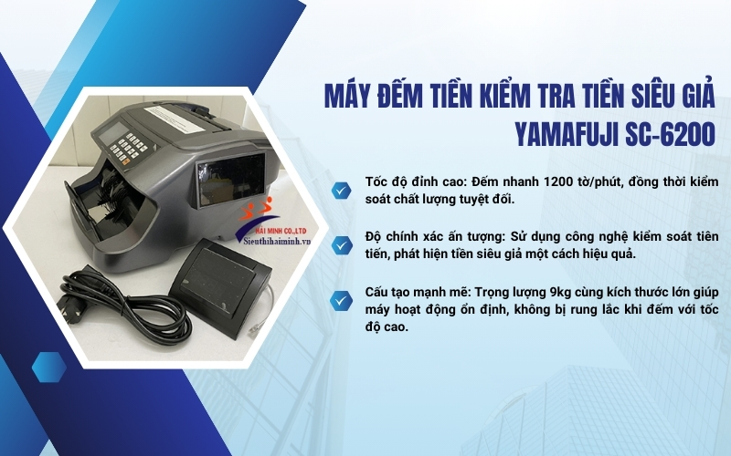 Máy đếm tiền kiểm tra tiền siêu giả YAMAFUJI SC-6200